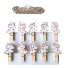 Load image into Gallery viewer, 10 pcs Unicorn Clips With Hemp Rope